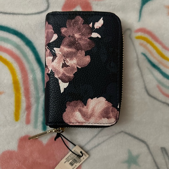 Victoria's Secret Black and Pink Floral Wallet - Picture 3 of 7
